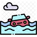 Flood Water Damage Extreme Weather Icon