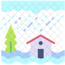 Flood Water Damage Heavy Rain Icon