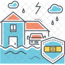 홍수 보험 아이콘