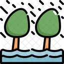 홍수 나무 홍수 아이콘