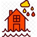 Flooded House Waves Icon