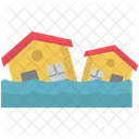 Flooded Areflooded Area Flood Zone Waterlogged Icon