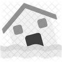 Flooded House Climate Change Disaster Icon