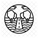 Flooded road  Icon