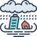 Flooding Disaster Inundated Icon