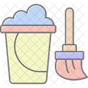 Floor Cleaning Lineal Color Icon Icon