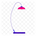 Floor Lamp Lamp Curved Stand Icon