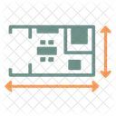 Floor Plan Blueprint Construction Icon