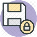 Floppy Disk Lock Icon