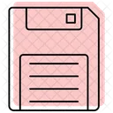 Floppy Disk Color Shadow Thinline Icon Symbol