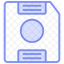 Floppy Disk Duotone Line Icon Icon