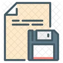Floppy Disk Page Storage Icon