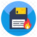 Floppy Disk Burning  Symbol