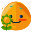 Flor Emoji Cara Icono