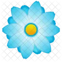 Azul Planta Botao Ícone