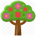 Arbol de flores  Icono