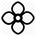 Flor De Cuatro Petalos Flor Diseno Floral Icon