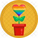 Flor Amor Orgulho LGBT Ícone