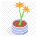 Flor Planta En Maceta Icono