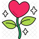 Flor planta corazon  Icono