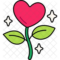 Flor planta corazon  Icono