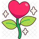 Flor planta corazon  Icono