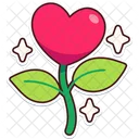 Flor planta corazon  Icono