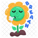 Flor que respira  Icono