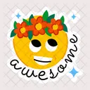 Floral Emoji  Icon