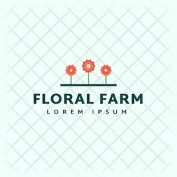 Floral Farm Logo Icon