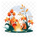 Floral landscape  Icon