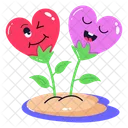 Flores del corazon  Icono