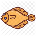 Flounder Fish Sea Animal Icon