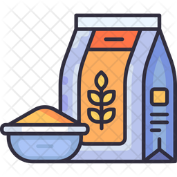 Flour Icon - Download in Colored Outline Style