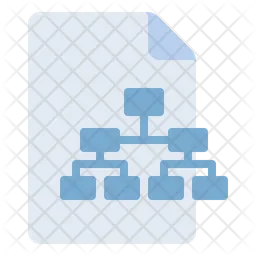 Flow Chart File Icon - Download in Flat Style
