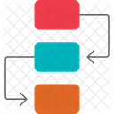 Flow Chart Data Visualization Process Mapping Icon