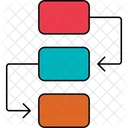 Flow Chart Data Visualization Process Mapping Icon