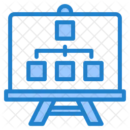 흐름도 프레젠테이션  아이콘