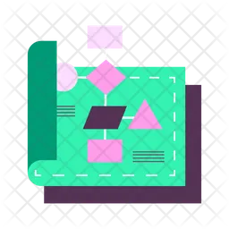 Flowchart Icon - Download in Flat Style