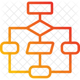 Flowchart Icon - Download in Gradient Style