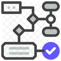 Flowchart Icon - Download in Dualtone Style