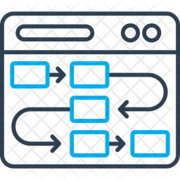 Flowchart Icon - Download in Dualtone Style