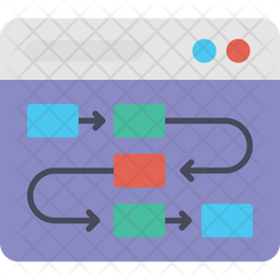 Flowchart Icon - Download in Flat Style