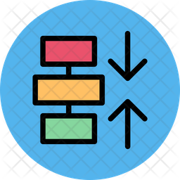 Flowchart Icon - Download in Rounded Style