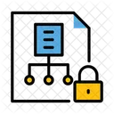 Flowchart Hierarchy Lock Icon