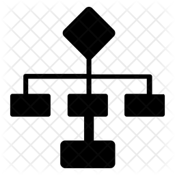 Flowchart Diagram Icon - Download in Glyph Style