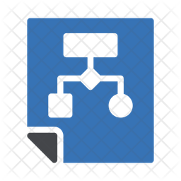 Flowchart Document Icon - Download in Dualtone Style