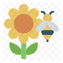 Flower Nature Bee Icon