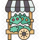 Flower Cart Stall Icon