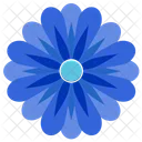 Blue Bud Flower Icon